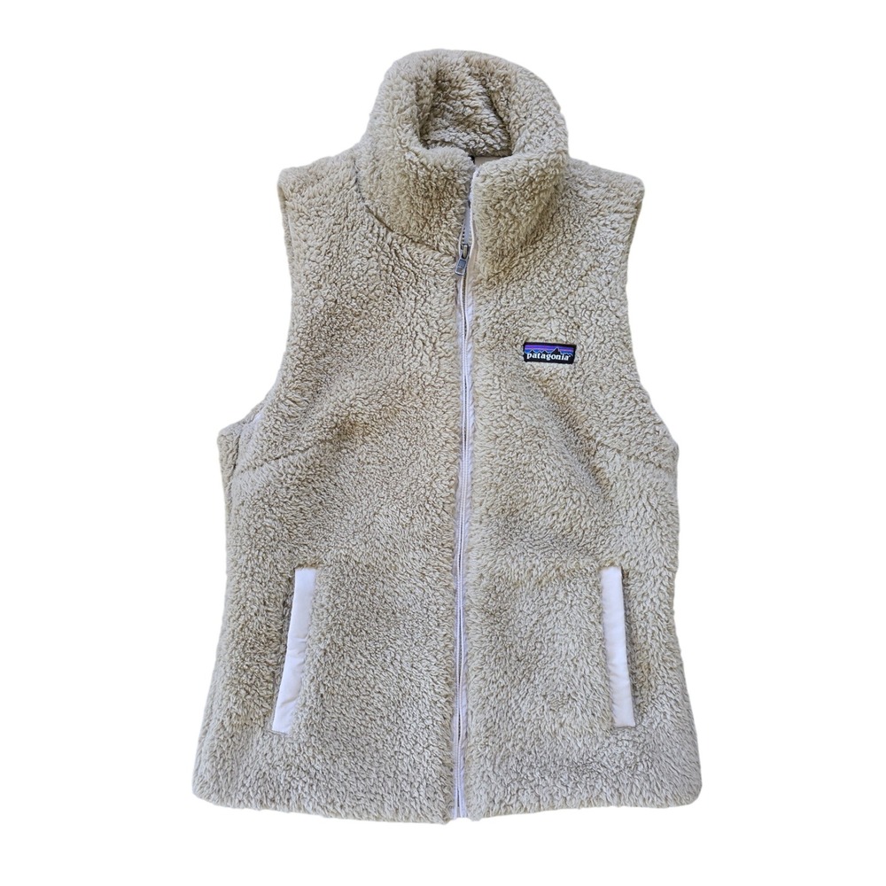 Patagonia Los Gatos Sherpa Fleece Vest El‎ Cap Khaki Size Small
